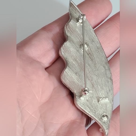 Vintage coro silver butterfly wing brooch pin estate vtg excellent condition - Picture 6 of 8